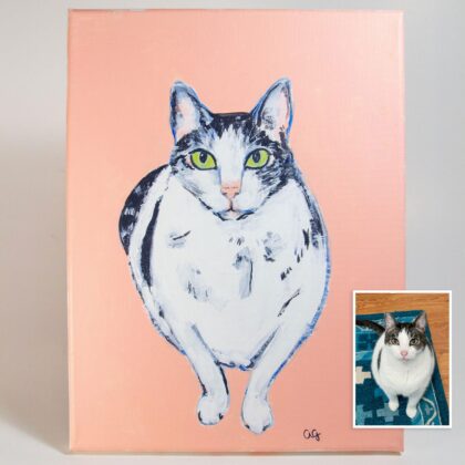 Acrylic Pet Portrait on Canvas