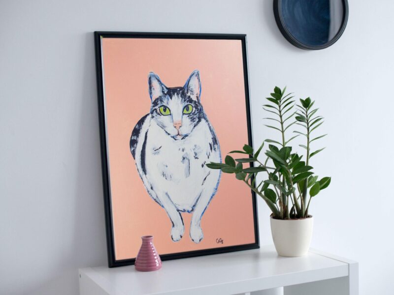Acrylic Pet Portrait on Canvas - Image 6