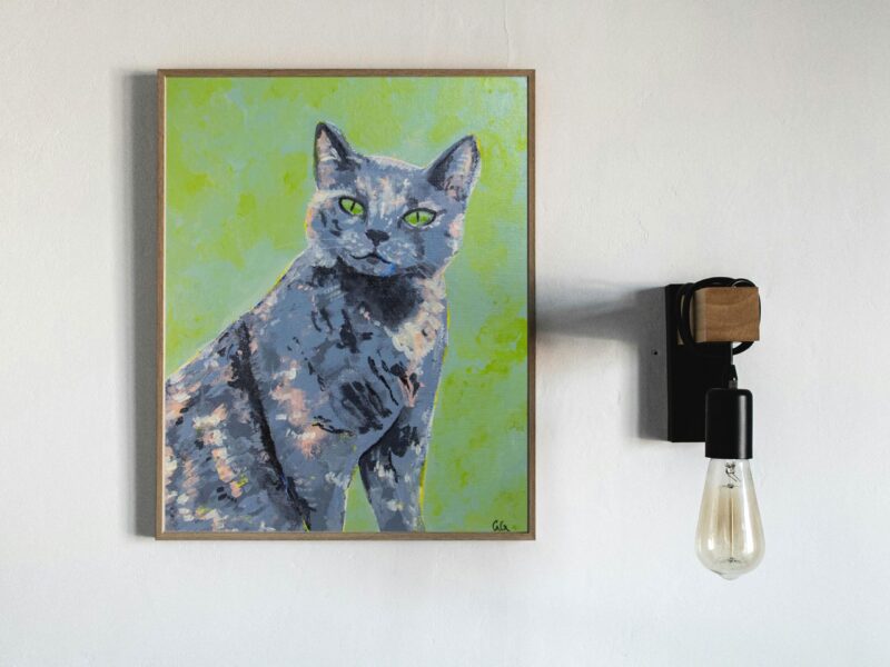 Acrylic Pet Portrait on Canvas - Image 9