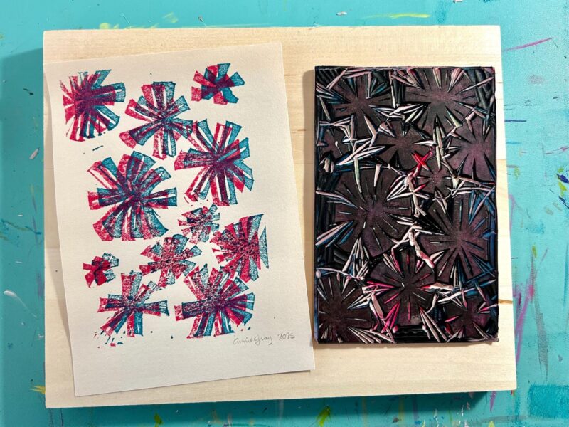 Floral Linocut Print - Image 4