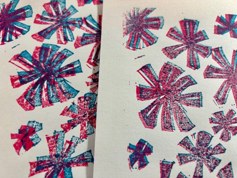 Floral Linocut Print - Image 2