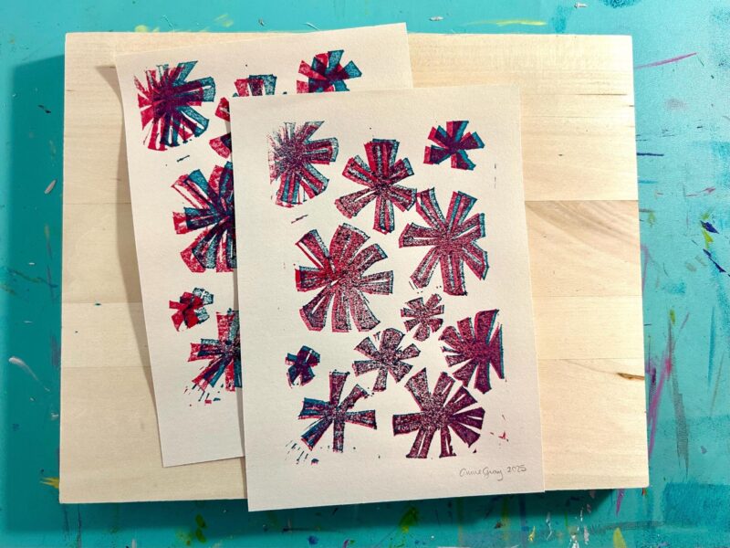 Floral Linocut Print - Image 3