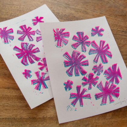 Floral Block Print