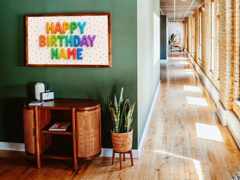 Personalized Birthday Image for TV | Happy Birthday TV Frame, Rainbow Multicolor Birthday, Custom Art Birthday Party, Digital Download - Image 5