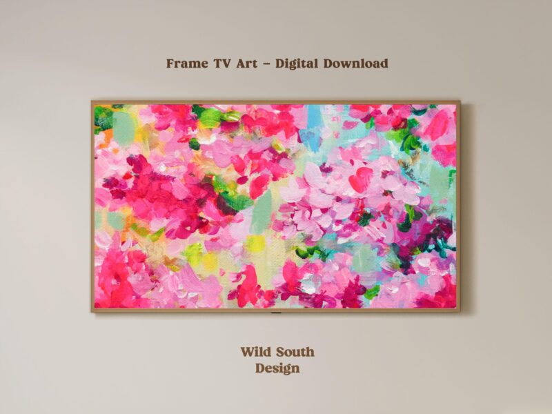 Frame TV Art Bundle, Set of 8 Digital Floral Backgrounds for Samsung Frame, Widescreen Display, Botanical Floral Wall Art Paintings - Image 2