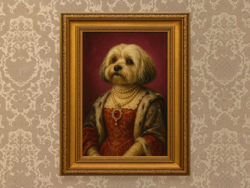 Royal Pet Portrait, Custom Pet Portrait, Dog Renaissance Painting, Cat Royalty Painting, Birthday Gift for Pet Lover