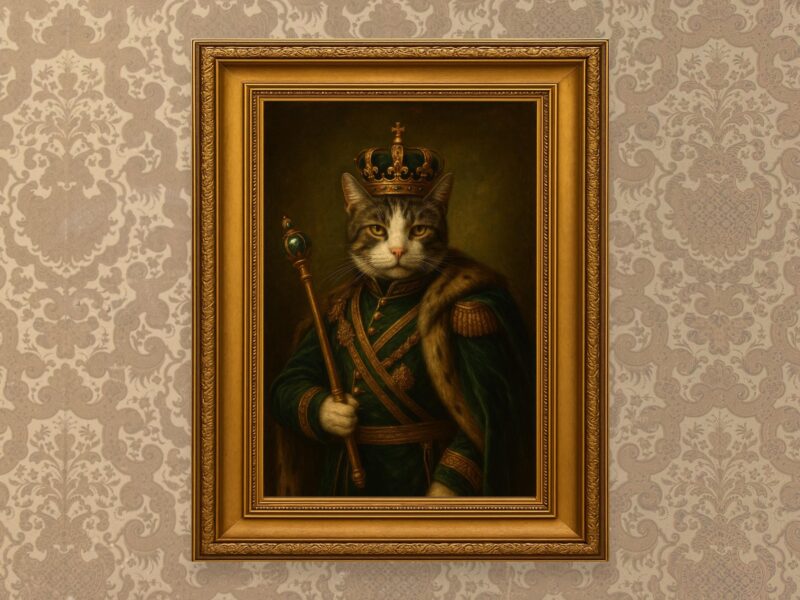 Royal Pet Portrait, Custom Pet Portrait, Dog Renaissance Painting, Cat Royalty Painting, Birthday Gift for Pet Lover - Image 3