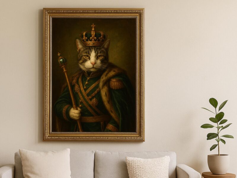 Royal Pet Portrait, Custom Pet Portrait, Dog Renaissance Painting, Cat Royalty Painting, Birthday Gift for Pet Lover - Image 4