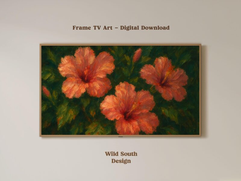 Frame TV Art Bundle, Set of 8 Digital Floral Backgrounds for Samsung Frame, Widescreen Display, Botanical Floral Wall Art Paintings - Image 7